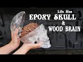 Mind-Blowing Epoxy Skull: Revealing a Walnut Wood Brain