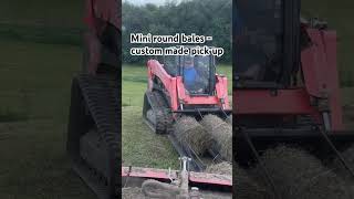 Mini hay round bales - custom made pickup