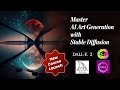 Master AI Art Generation with Stable Diffusion, DALLE2, and MidJourney.