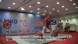 IPF 2016 Masters World Championship M1 93\u0026105 Dead Lifts