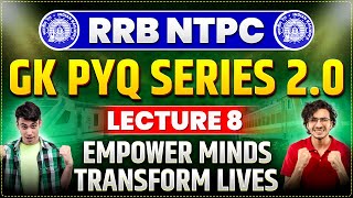 GK PYQ SERIES 2.0 FOR RAILWAY EXAMS  | RRB NTPC/ALP/RPF/GROUP-D |  LECTURE - 8 | PARMAR SSC