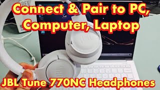 JBL Tune 770 Headphones: How to Pair \u0026 Connect to Computer, PC, Laptop via Bluetooth