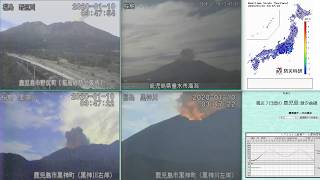 桜島 噴火 2020年01月10日 03時46分 (Sakurajima eruption January 10, 2020 03:46)