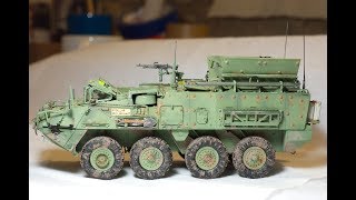 Trumpeter 1/35 M1129 Stryker Mortar Carrier Vehicle MC-B Plastic Model Build Photos