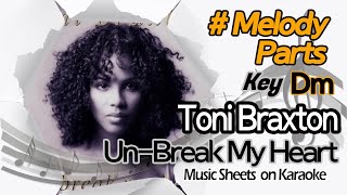 [별다방/동영상악보] Toni Braxton - Un Break My Heart(Melody Sheets on KARAOKE)#악보 #동영상악보 #lyrics #chords