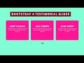 Bootstrap Testimonial Carousel | Bootstrap Tutorial for Beginners