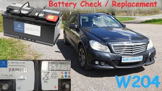 W204 Battery 12 v Replacement / Voltage Check - Mercedes C class 180 CDI