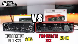 COMPRÉ una Nueva Interfaz FOCUSRITE Scarlett 2i2 3rd Gen Y la comparo con una Behringer Umc22