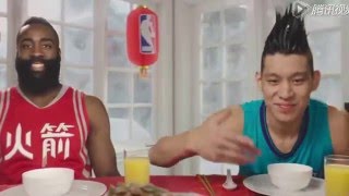 NBA 2016春節《團圓飯》3/3: Jeremy Lin, Curry and Harden at Chinese New Year dining table together