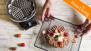 【好用廚具】德國花型 / 心型可調式溫控鬆餅機開箱 Heart shape/ Flower Pancake Machine │HowLiving美味生活