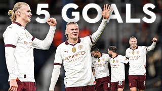 Haaland 5 Goals in 58 Minutes! | All Actions Haaland v Luton Town | Emirates FA Cup 2023-24