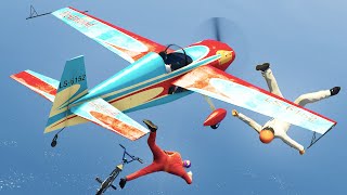 DODGE THE PLANES 2.0 (GTA 5 Funny Moments)