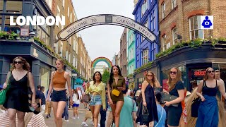 London Summer Walk 🇬🇧 West End, Soho & Carnaby Street | Central London Walking Tour. [4K HDR].