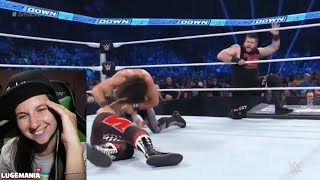 WWE Smackdown 7/14/16 Seth KO vs Ambrose Zayn