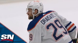 Leon Draisaitl Blasts A One-Time Rocket From Deep In The Corner