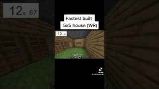 Fastest Built 5x5 House In Minecraft