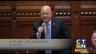 Rep. Mike Bocchino speaks on the nomination of Bruce Hudock of Greenwich to the Superior Court