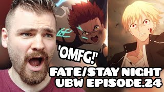 THIS WAS SO EPIC?!! | FATE/STAY NIGHT | UNLIMITED BLADE WORKS | EPISODE 24 | NEW ANIME FAN REACTION!