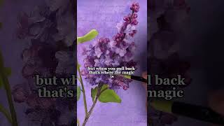 Easy Lilacs Oil Painting Tutorial On Paper! (step-by-step guide) #sketchbook #oilpaint #painting