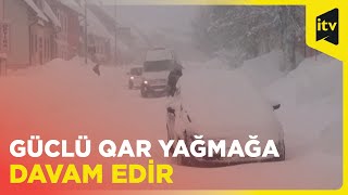 Güclü qar küçələri keçilməz etdi - Xorvatiya