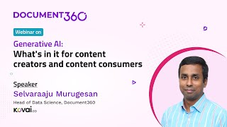 Webinar on Generative AI: What's in it for Content Creators & Consumers