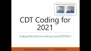Dental Procedure Codes 2021