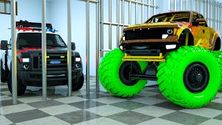 Sergeant Lucas the Police Car Catching Monster Sport Car who Broke the Law - Wheel City Heroes