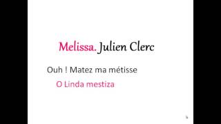 Julien Clerc   Melissa letra frances   español)