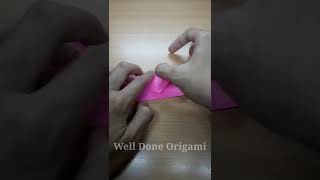 How to make a paper Heart - Easy Origami Heart #SHORTS