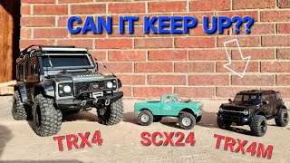 TRX4M vs TRX4 vs SCX24.  Can the new  TRX4M keep up?