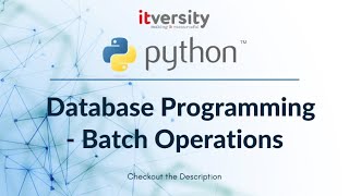 Mastering Python - Database Programming - Batch Operations - 05 Preparing Database