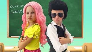 Alice and Johny show rules of behavior for friendship at school