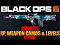 Black Ops 6: Infinite XP, Weapon Camos & Levels Glitch! (Max Rank 1 Hour)