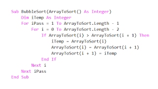 Bubble Sort 3 – VB.NET Implementation