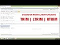 Oracle Tutorial - Character Manipulation Functions TRIM | LTRIM | RTRIM