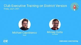 Club Executive Training on District Level-July 2021 webinar