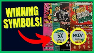 Winning Symbols! 🎉 Hit 250, Jackpot, Ghostbusters, Boom or Bust Kentucky Lottery Tickets! 💰