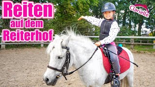 Reiten auf dem Reiterhof | Reiten lernen mit meinem Pony, galopp und trab | Clarielle