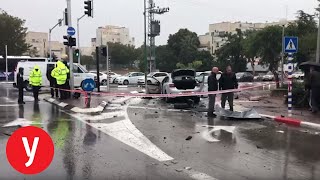 נסיון חיסול באשקלון: זירת האירוע לאחר הפיצוץ