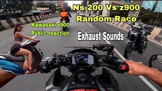 Public reactions on kawasaki z900 / Kawasaki z900 exhaust sound 🥰 #z900reaction