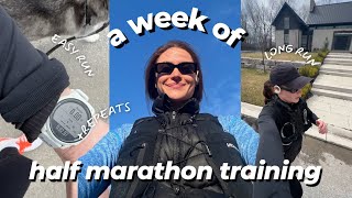 WEEK OF RUNNING | half marathon training schedule, my first race, getting faster