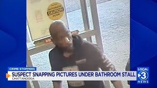 Crime Stoppers: Suspect took under stall pictures of victim in public bathroom