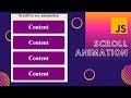 How to make a Scroll Animation | HTML CSS JS
