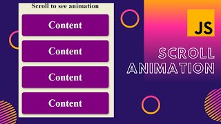 How to make a Scroll Animation | HTML CSS JS