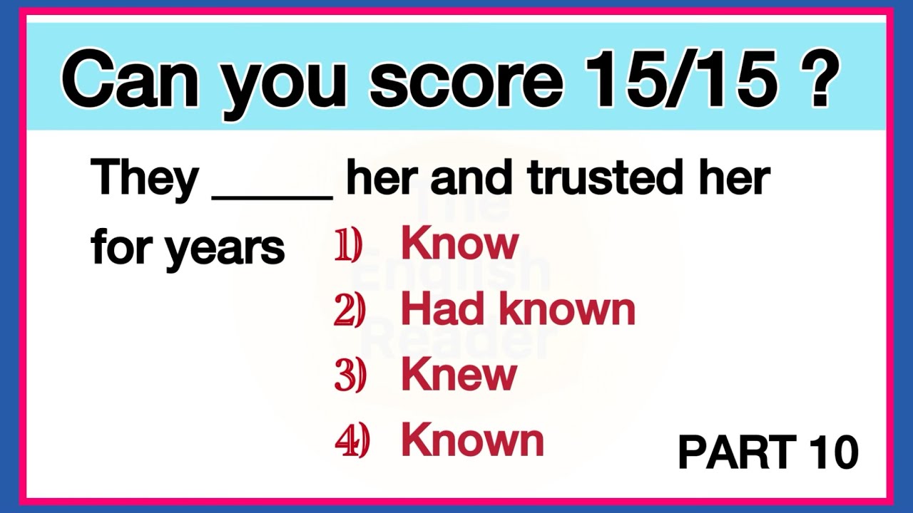 Can You Pass This English Grammar Test Youtube