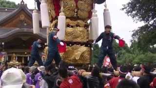 平成26年10月5日　山本辻地区・中辻太鼓台　菅生神社にて