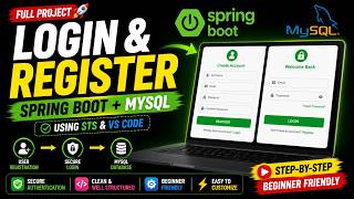 Spring Boot Login & Register Project 🚀 | MySQL + VS Code + STS Tutorial