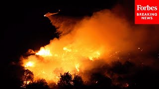 Startling Footage Shows Extensive Damage As Wildfires Continue To Rage In Los Angeles California