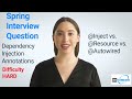 Java Spring Interview Question - Dependency Injection Annotations