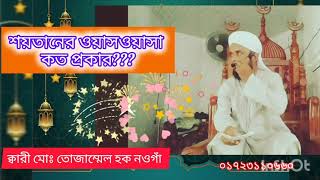 শয়তানের ওয়াসওয়াসা কত প্রকার?  ক্বারী মোঃ তোজাম্মেল হক নওগাঁ ০১৭২৩১১০৬৬০